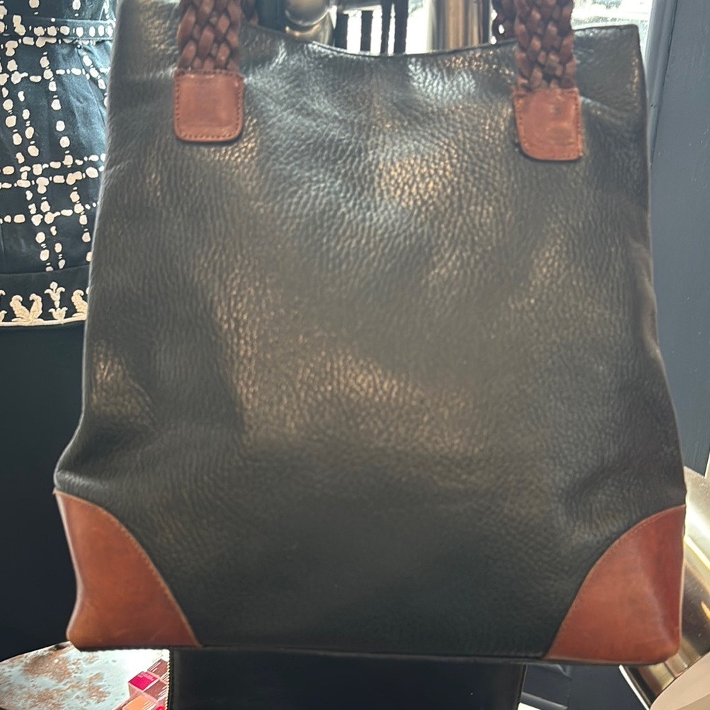 Vintage Nine West Black and Brown leather Hobo Bag